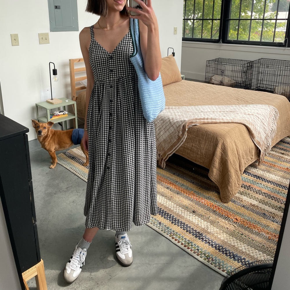 Gentle Fawn Gingham Midi Dress
